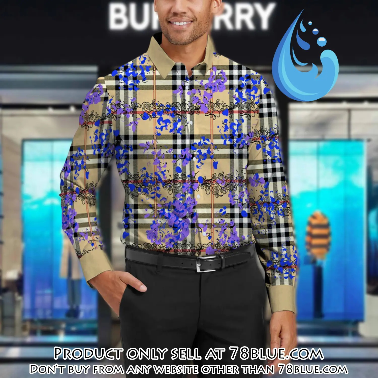 Burberry long sleeves button down shirt for elegant men lsb1002 78b1714014